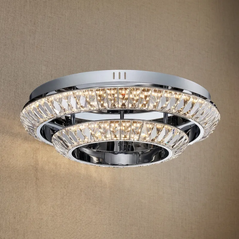 Yiosi Crystal Flush Mount 23.6"D — YIOSI Lamps LED Landscape Lights  3000K