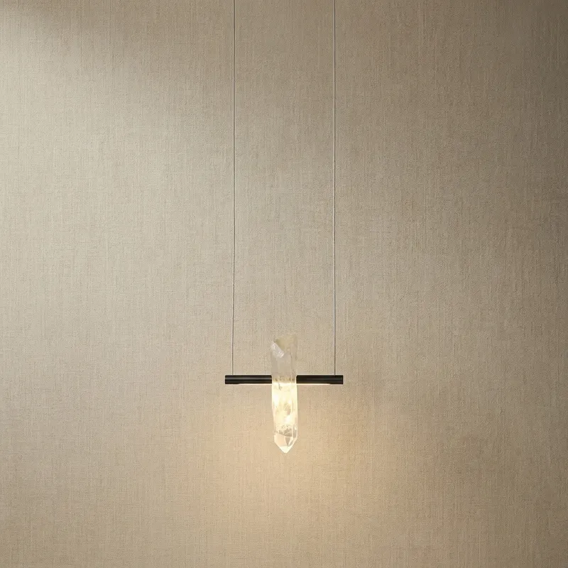 Yiosi Mini Rock Crystal Pendant Light 10" — YIOSI Lamps LED Landscape Lights  3000K