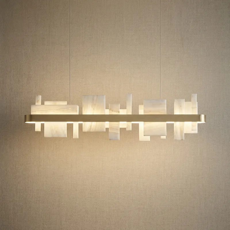 Mirage Natural Stone linear Chandelier — YIOSI Lamps LED Linear Lights  3000K