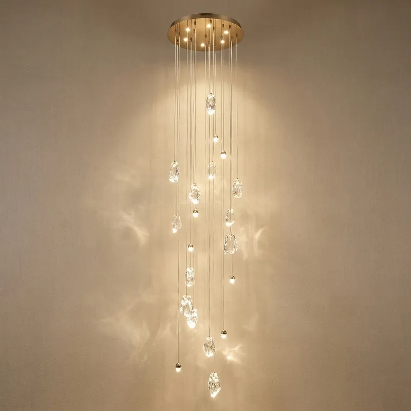 Yiosi Carlyle Cluster Crystal Chandelier — YIOSI Lamps LED Landscape Lights  3000K