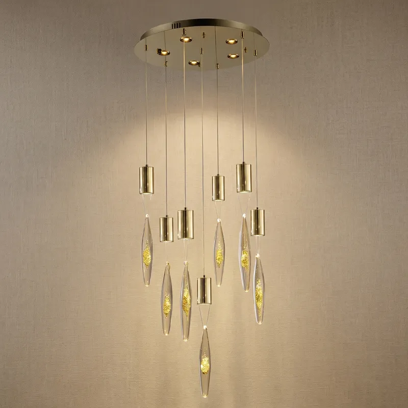 Yiosi Aspen Hand-Blown Glass Cascade Chandelier 21.7"D — YIOSI Lamps LED Landscape Lights  3000K