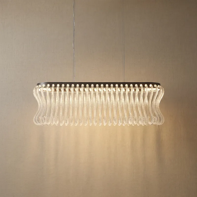 Yiosi Oval Glass Chandelier 47.2" D — YIOSI Lamps LED Landscape Lights  3000K