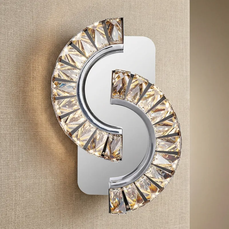Yiosi Series Crystal Wall Sconce 10" — YIOSI Lamps LED Wall Lights  3000K