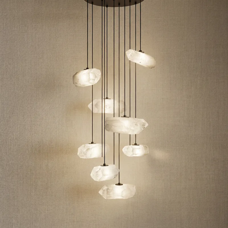 Yiosi Rock Crystal Single Pendant Light — YIOSI Lamps LED Landscape Lights  3000K
