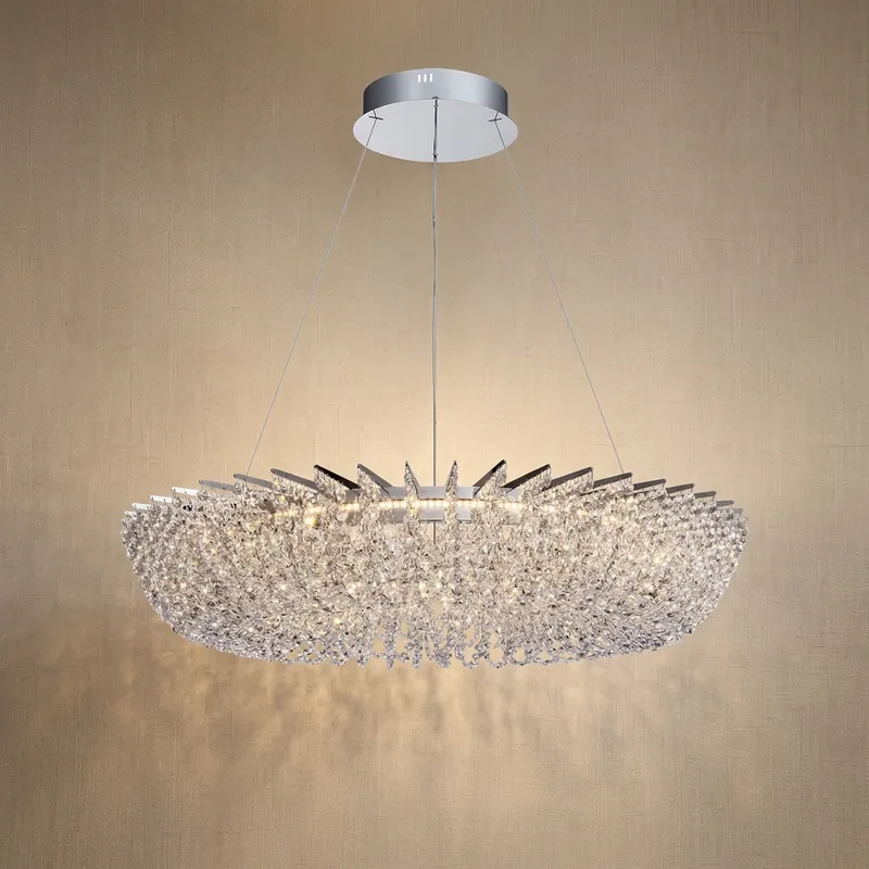 Stella Round Crystal Chandelier — YIOSI Lamps LED Landscape Lights  3000K