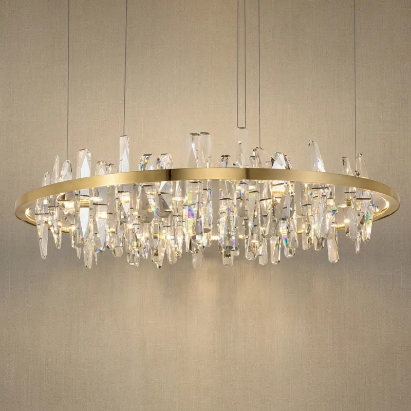 Yiosi Nora Round Crystal Pendant Light — YIOSI Lamps LED Landscape Lights  3000K