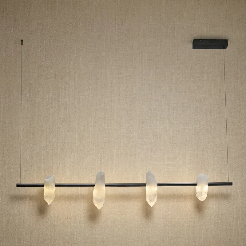 Yiosi Rock Crystal Linear Pendant Light 47"L — YIOSI Lamps LED Linear Lights  3000K