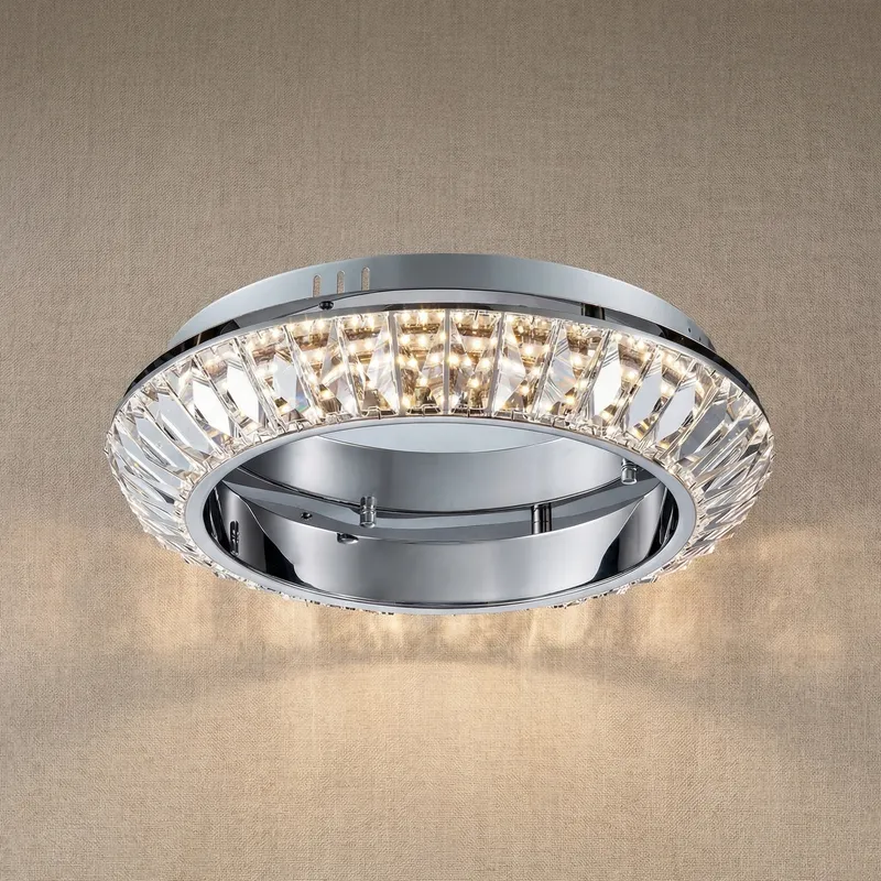Yiosi Crystal Flush Mount 16" D — YIOSI Lamps LED Post Top Lights  3000K