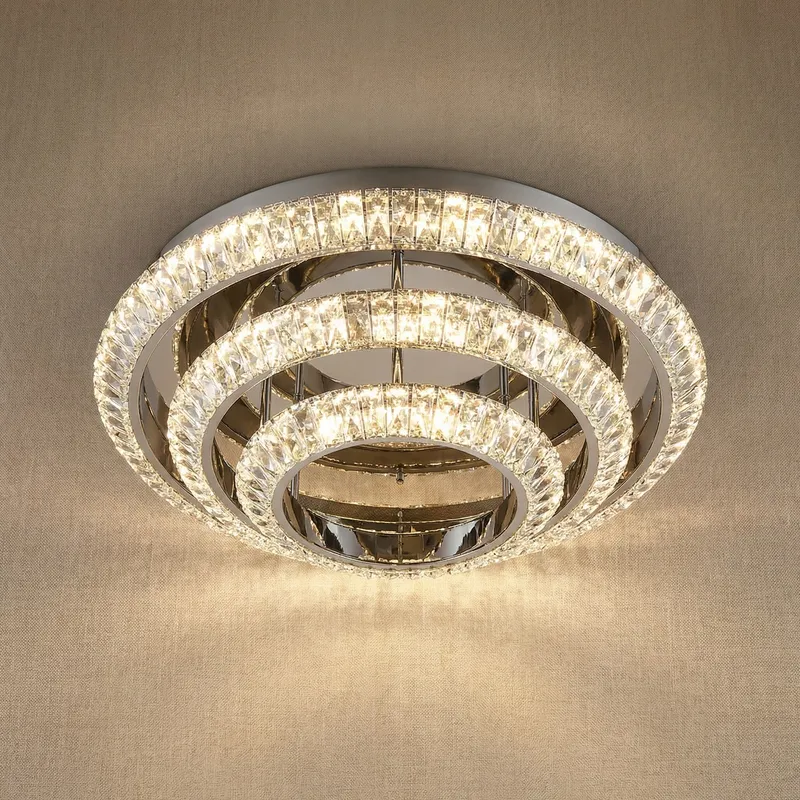 Yiosi Crystal Flush Mount 31.5" D — YIOSI Lamps LED Post Top Lights  3000K