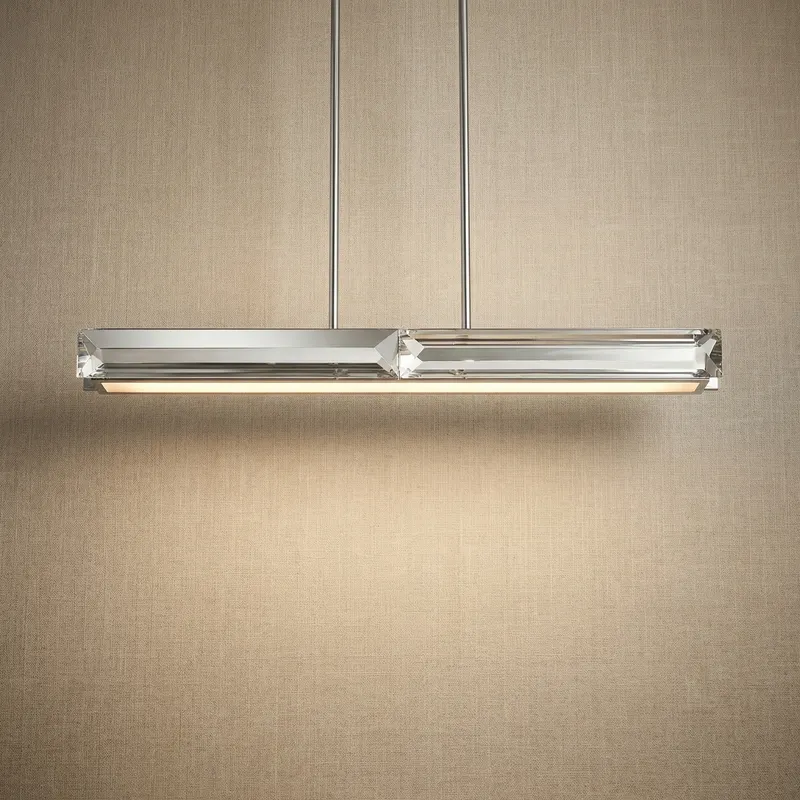 Yiosi Prismatic Linear Crystal Chandelier — YIOSI Lamps LED Linear Lights 58.0W 3000K