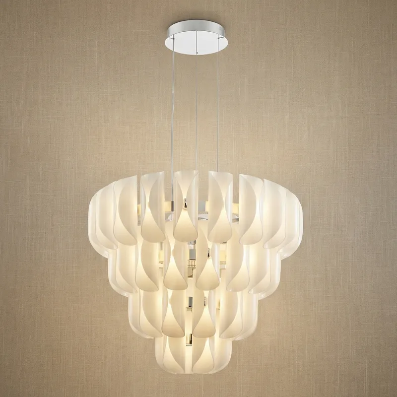 Yiosi Phantom Cascading Multi-Tier Glass Chandelier — YIOSI Lamps LED Landscape Lights 162.0W 3000K