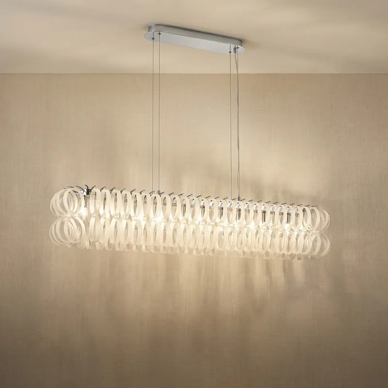 Yiosi Oval Clear Glass Chandelier — YIOSI Lamps LED Landscape Lights  3000K