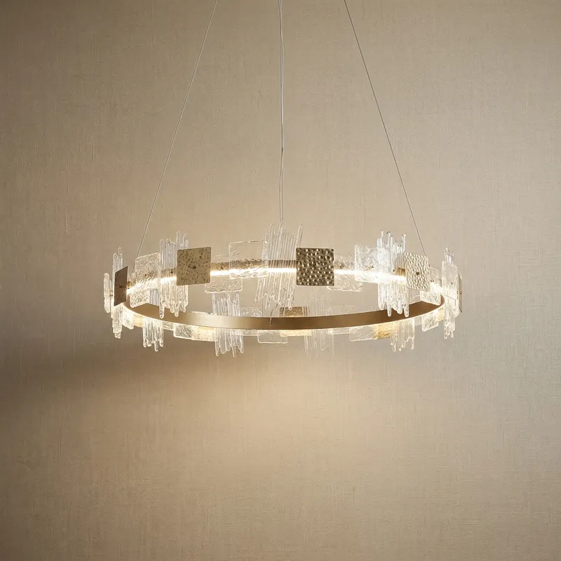 Yiosi Oriole Shadow Glass Chandelier 39" — YIOSI Lamps LED Landscape Lights  3000K