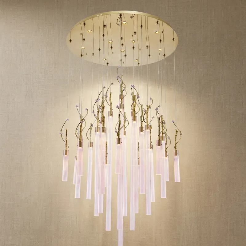 Yiosi Flowing Branch Cascading Glass Chandelier 47" — YIOSI Lamps LED Landscape Lights 80.0W 3000K