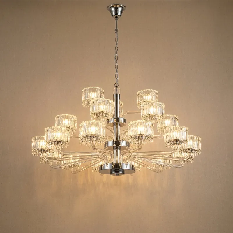Yiosi Lumiere 3-Tier Nested Crystal Chandelier — YIOSI Lamps LED Landscape Lights  3000K