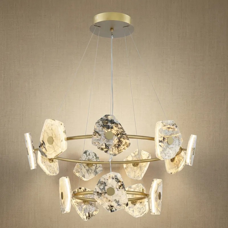 Yiosi High Luxury Nested Natural Stone Chandelier — YIOSI Lamps LED Landscape Lights 200.0W 3000K