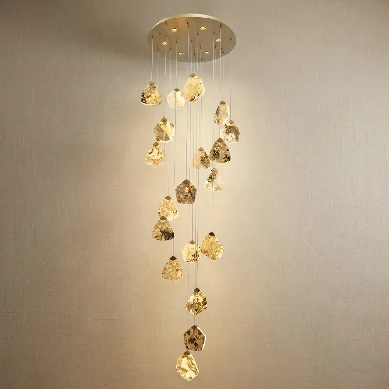 Yiosi High Luxury Cascading Natural Stone Chandelier — YIOSI Lamps LED Landscape Lights 270.0W 3000K