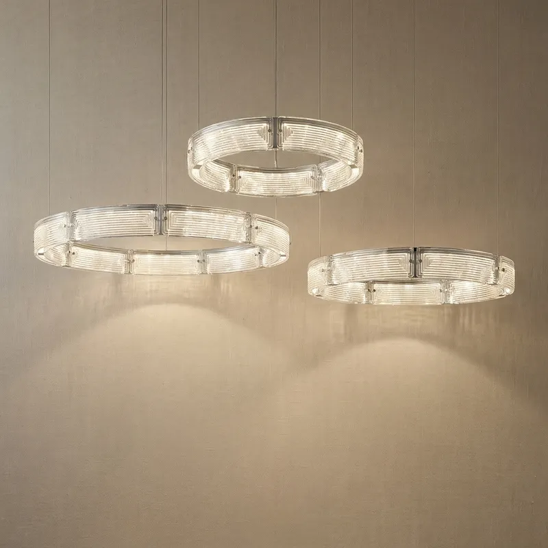 Yiosi Halo 3-Tier Nested Glass Chandelier — YIOSI Lamps LED Landscape Lights  3000K