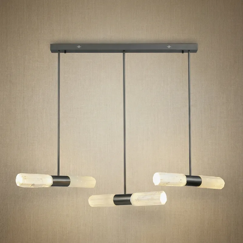 Yiosi Gemstones Linear Crystal Chandelier 47" — YIOSI Lamps LED Linear Lights 30.0W 3000K