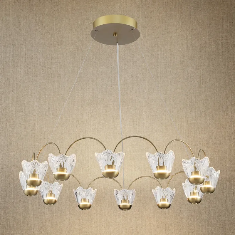 Flowers Glass Chandelier — YIOSI Lamps LED Landscape Lights 60.0W 3000K