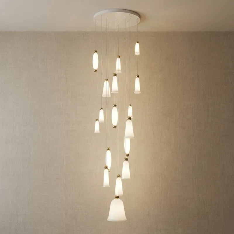 Yiosi Cristallo Grand Cascading Glass Chandelier — YIOSI Lamps LED Landscape Lights 270.0W 3000K