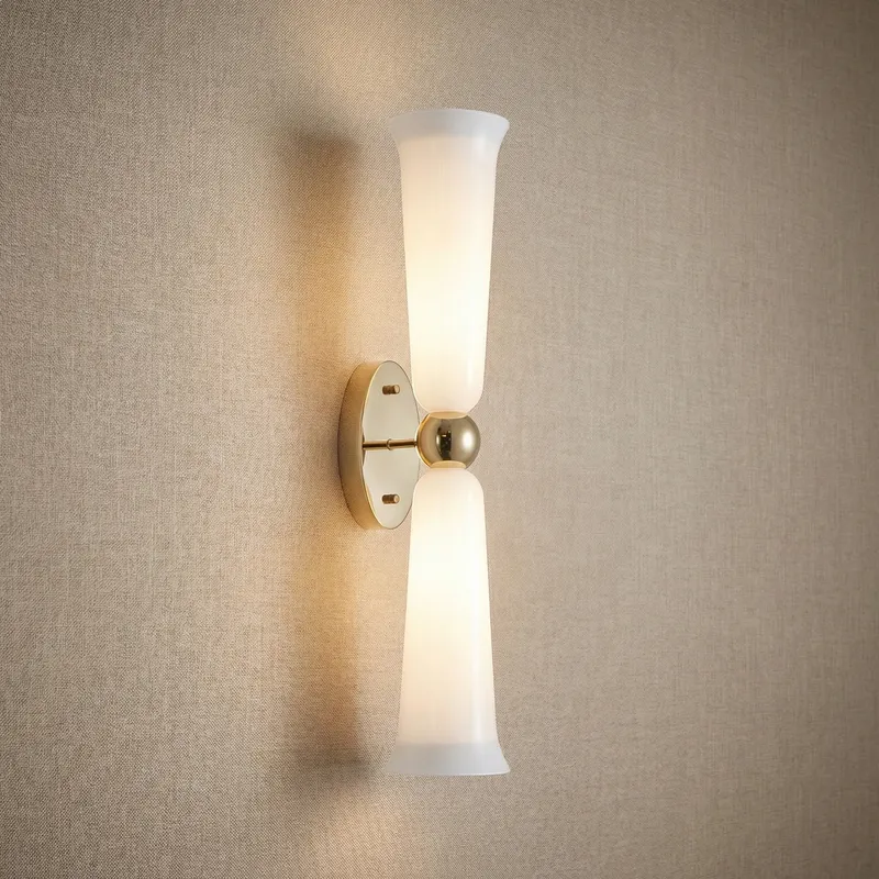 Yiosi Cristallo Double Glass Wall Sconce — YIOSI Lamps LED Wall Lights 30.0W 3000K