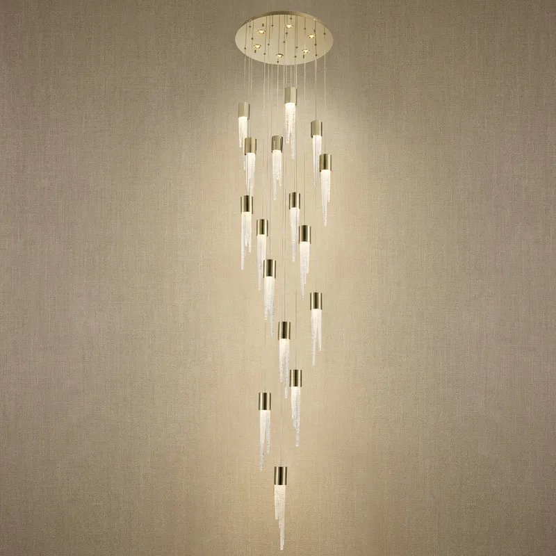 Yiosi Candlelight Cascading Glass Chandelier 24" Style A — YIOSI Lamps LED Landscape Lights 100.0W 3000K