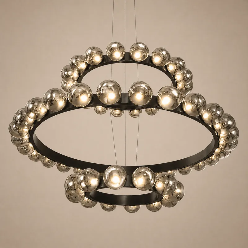 Yiosi Bubbles 3-Tier Nested Glass Chandelier — YIOSI Lamps LED Landscape Lights 108.0W 3000K
