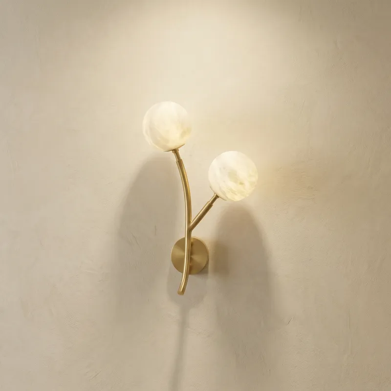 Branch Dual Bud Alabaster Wall Sconce — YIOSI Lamps LED Wall Lights 40.0W 