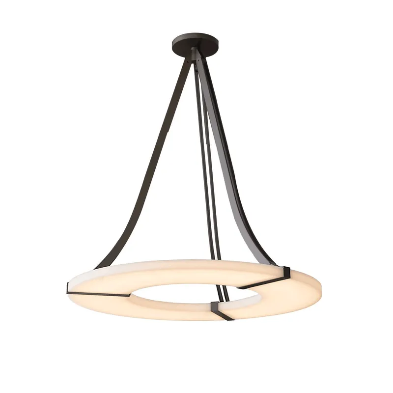 Alabaster Halo Pendant Light – Black & White LED Chandelier — YIOSI Lamps LED Landscape Lights  