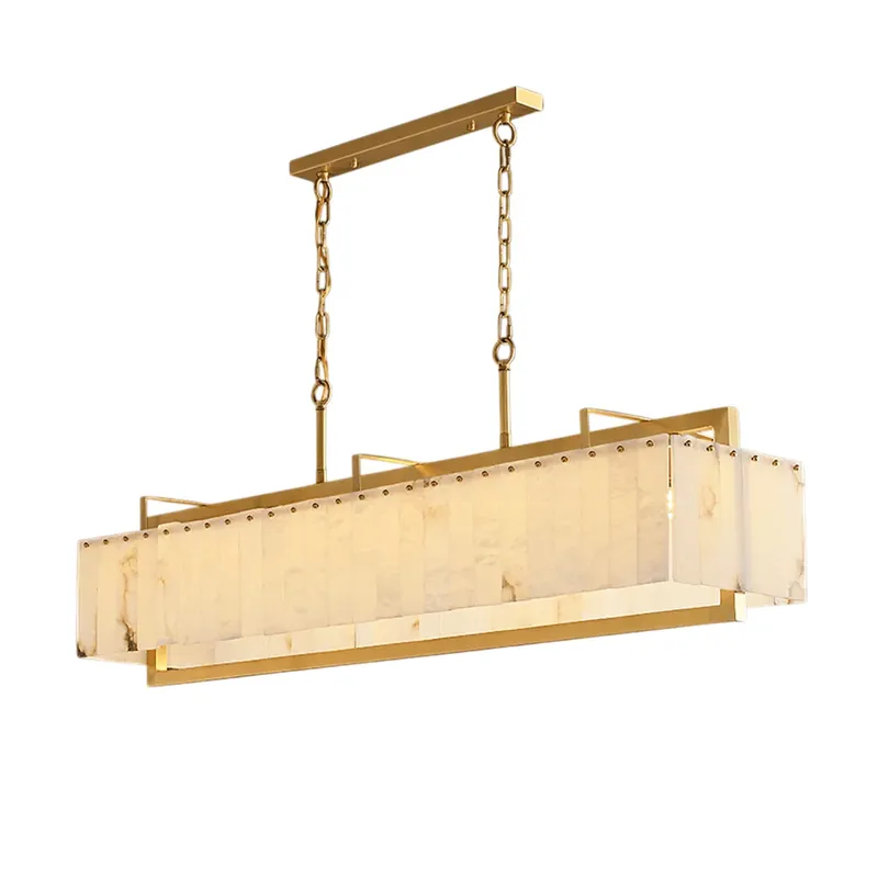 Alabaster Bar Chandelier with Gold & White Finish — YIOSI Lamps LED Landscape Lights  