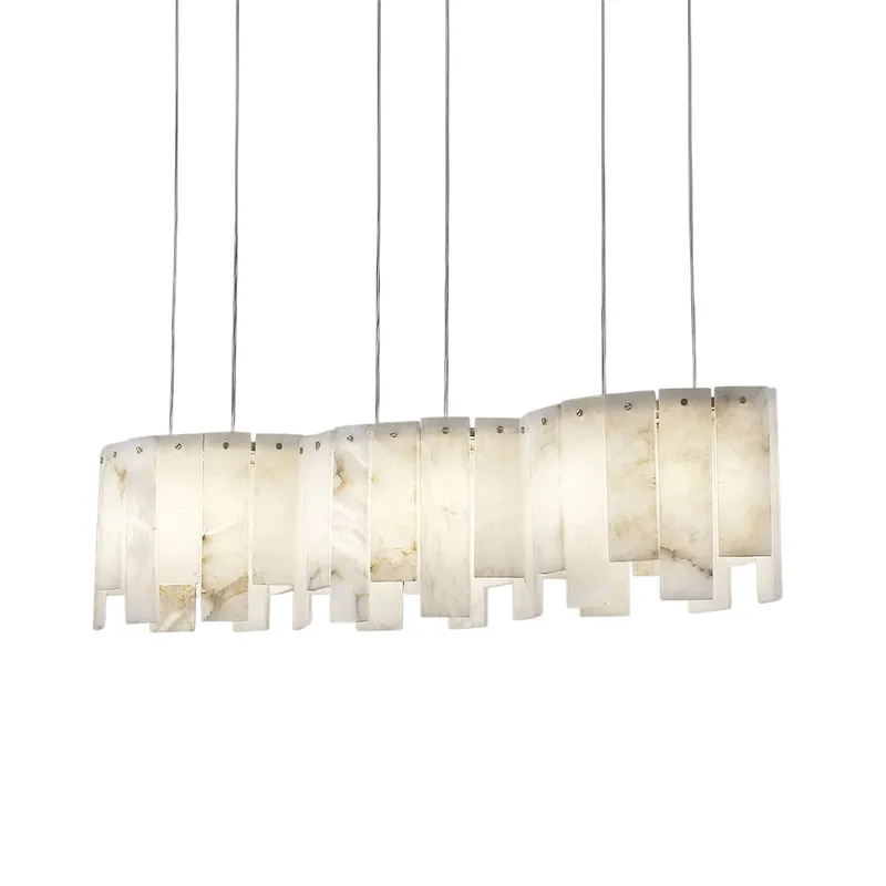 Alabaster Pendant Lamp with Gold & White Finish — YIOSI Lamps LED Landscape Lights  