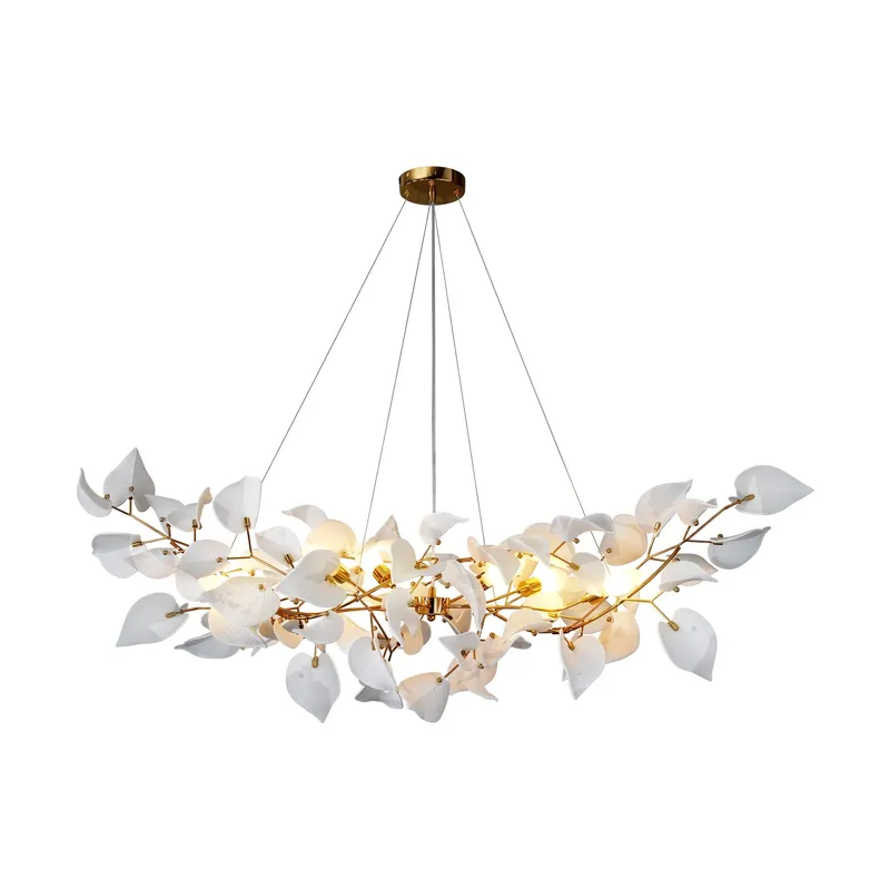 Ceramic Ginkgo Leaf Chandelier — YIOSI Lamps LED Landscape Lights  
