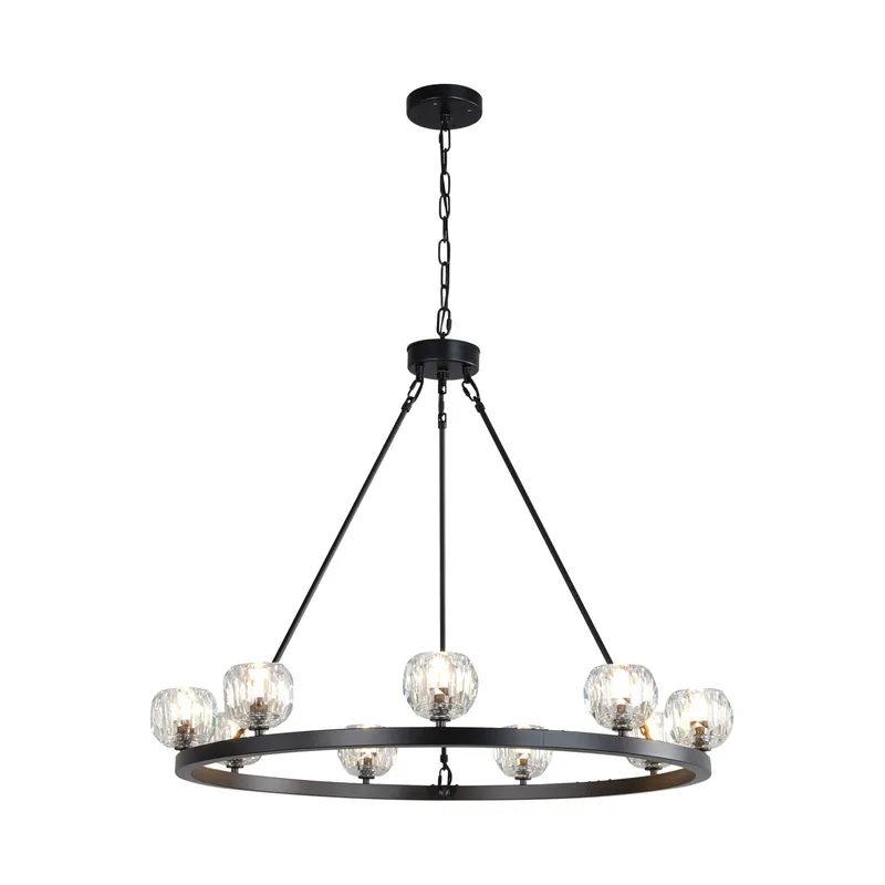 Modern Carriage Wheel Crystal Chandelier — YIOSI Lamps LED Landscape Lights  