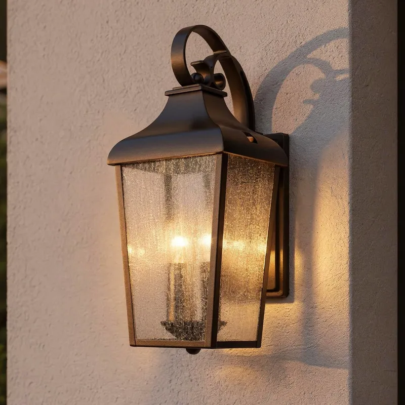 UKC10023 Rustic Outdoor Wall Sconce, 18.5''H x 8.5''W x 8''Dep, Olde Bronze Finish, Norwyn Collection — Urban Ambiance LED Linear Lights 60.0W 3000K