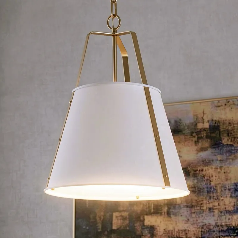UKC20308 Industrial Indoor Pendant, 22.5''H x 18''W x 18''Dep, White Finish, Crestwood Collection — Urban Ambiance LED Landscape Lights 75.0W 3000K