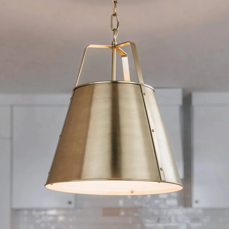 UKC20307 Industrial Indoor Pendant, 22.5''H x 18''W x 18''Dep, Champagne Bronze Finish, Crestwood Collection — Urban Ambiance LED Landscape Lights 75.0W 3000K