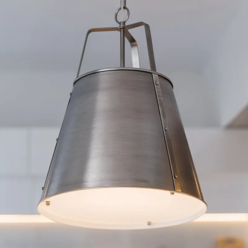 UKC20306 Industrial Indoor Pendant, 22.5''H x 18''W x 18''Dep, Classic Pewter Finish, Crestwood Collection — Urban Ambiance LED Landscape Lights 75.0W 3000K
