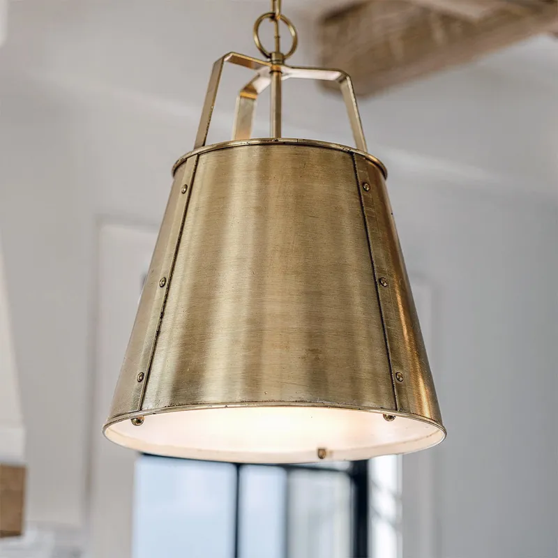 UKC20302 Industrial Indoor Pendant, 17''H x 13''W x 13''Dep, Champagne Bronze Finish, Crestwood Collection — Urban Ambiance LED Landscape Lights 75.0W 3000K