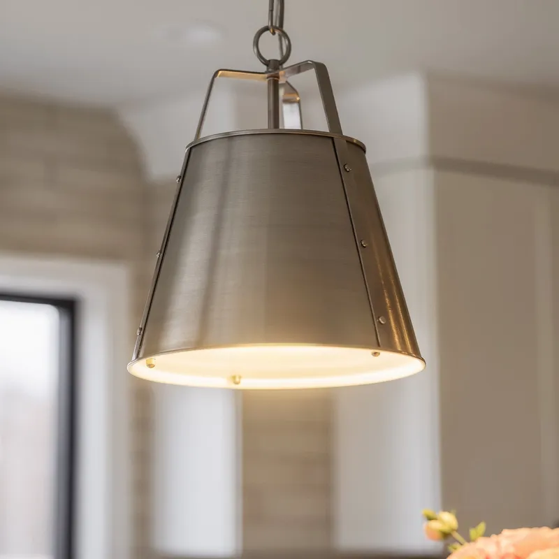 UKC20301 Industrial Indoor Pendant, 17''H x 13''W x 13''Dep, Classic Pewter Finish, Crestwood Collection — Urban Ambiance LED Landscape Lights 75.0W 3000K