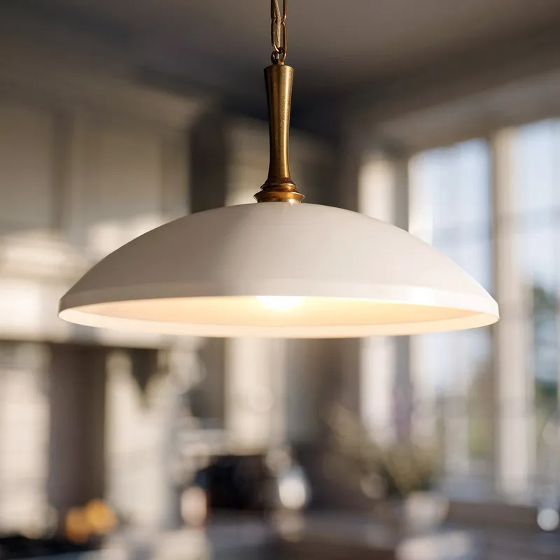 UKC20293 Industrial Indoor Pendant, 12.25''H x 20.25''W x 20.25''Dep, White Finish, Belvarra Collection — Urban Ambiance LED Landscape Lights 75.0W 3000K
