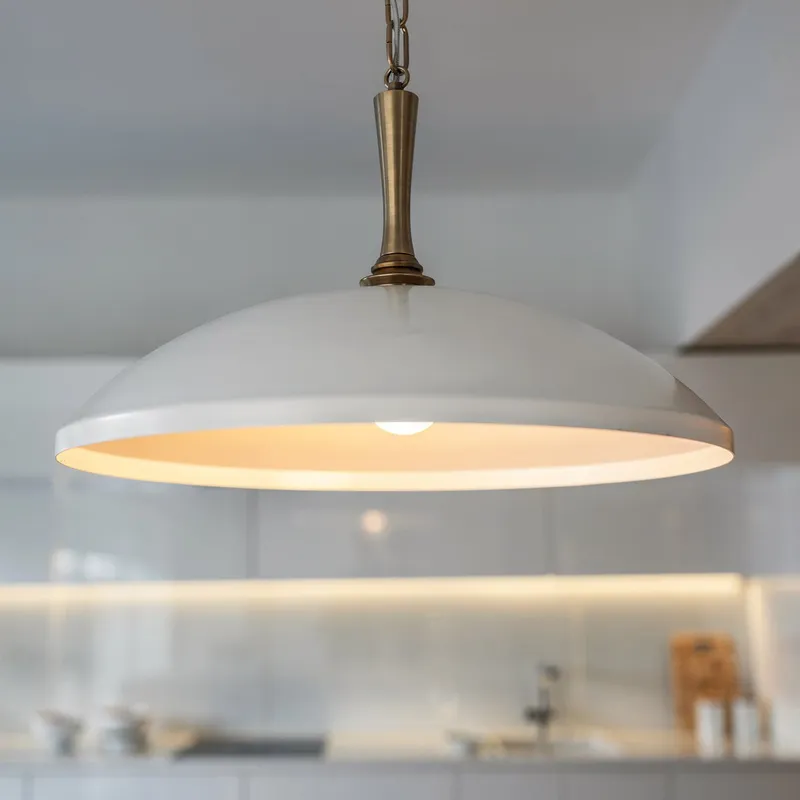 UKC20291 Industrial Indoor Pendant, 12.75''H x 24.25''W x 24.25''Dep, White Finish, Belvarra Collection — Urban Ambiance LED Landscape Lights 75.0W 3000K