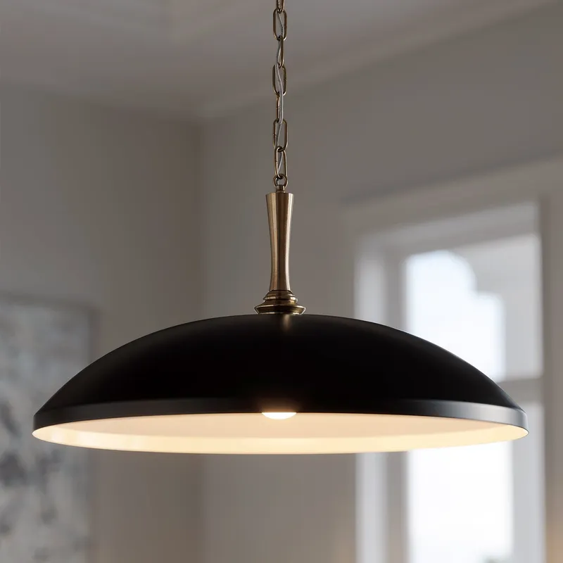 UKC20290 Industrial Indoor Pendant, 12.75''H x 24.25''W x 24.25''Dep, Black Finish, Belvarra Collection — Urban Ambiance LED Landscape Lights 75.0W 3000K