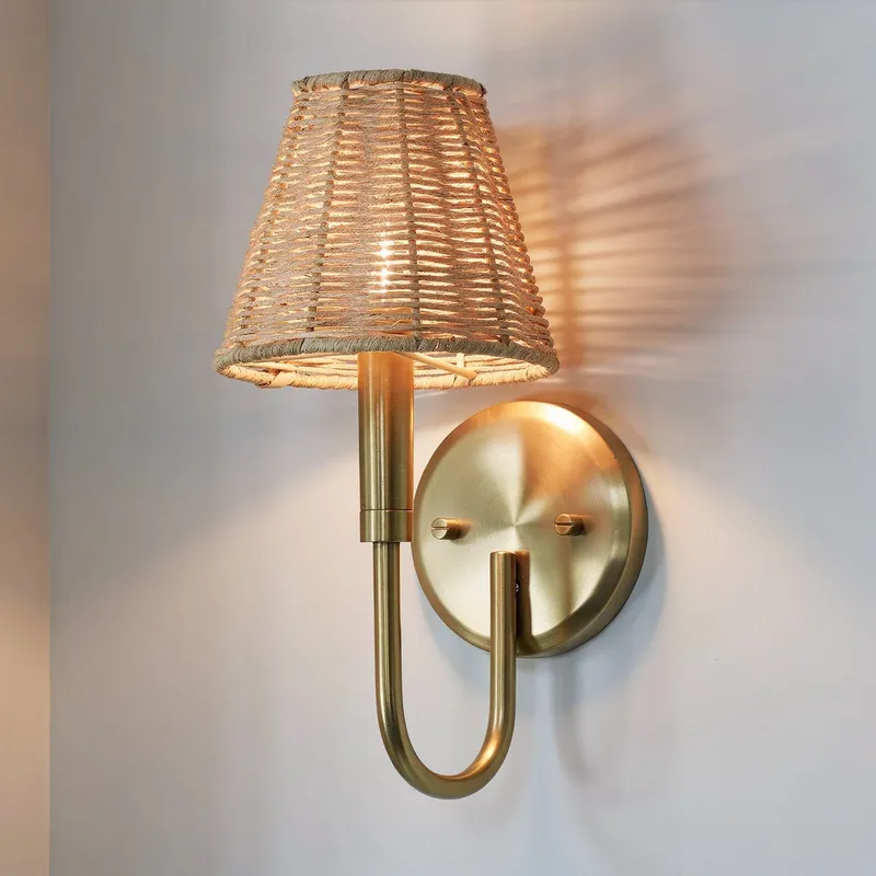 UKC20274 Coastal Indoor Wall Sconce, 13''H x 6''W x 7.5''Dep, Champagne Bronze Finish, Corvane Collection — Urban Ambiance LED Wall Lights 15.0W 3000K