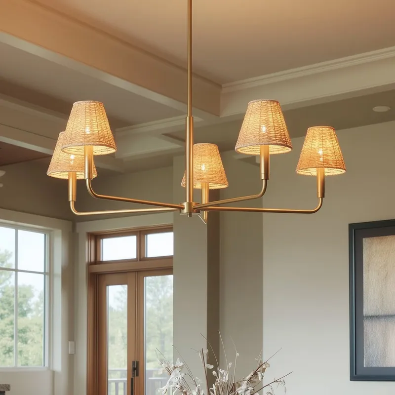 UKC20273 Coastal Indoor Chandelier, 11.75''H x 38''W x 38''Dep, Champagne Bronze Finish, Corvane Collection — Urban Ambiance LED Landscape Lights 15.0W 3000K