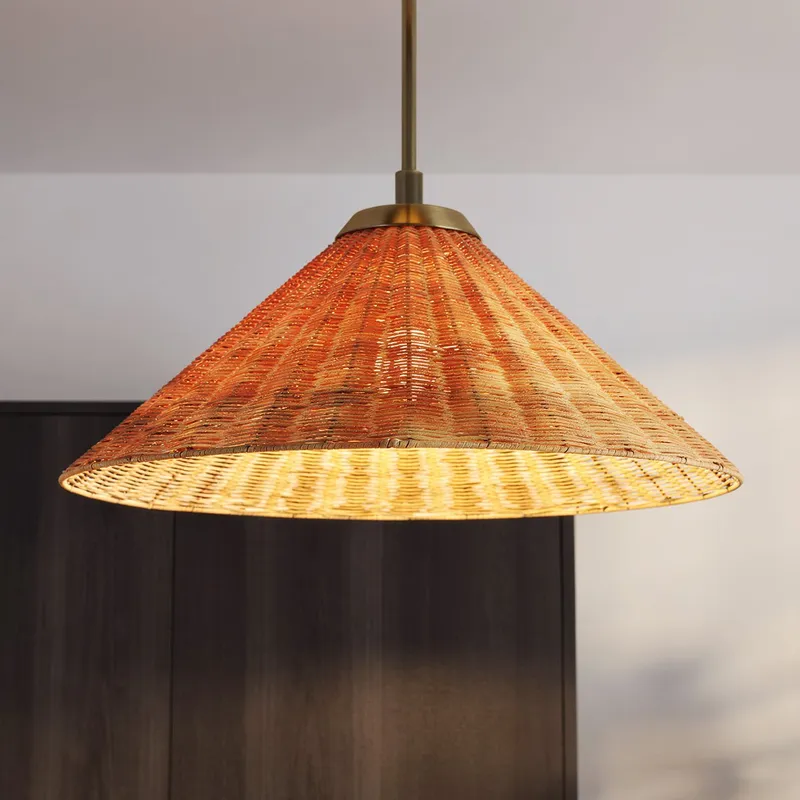 UKC20272 Coastal Indoor Pendant, 11.75''H x 24.25''W x 24.25''Dep, Champagne Bronze Finish, Corvane Collection — Urban Ambiance LED Landscape Lights 13.0W 3000K