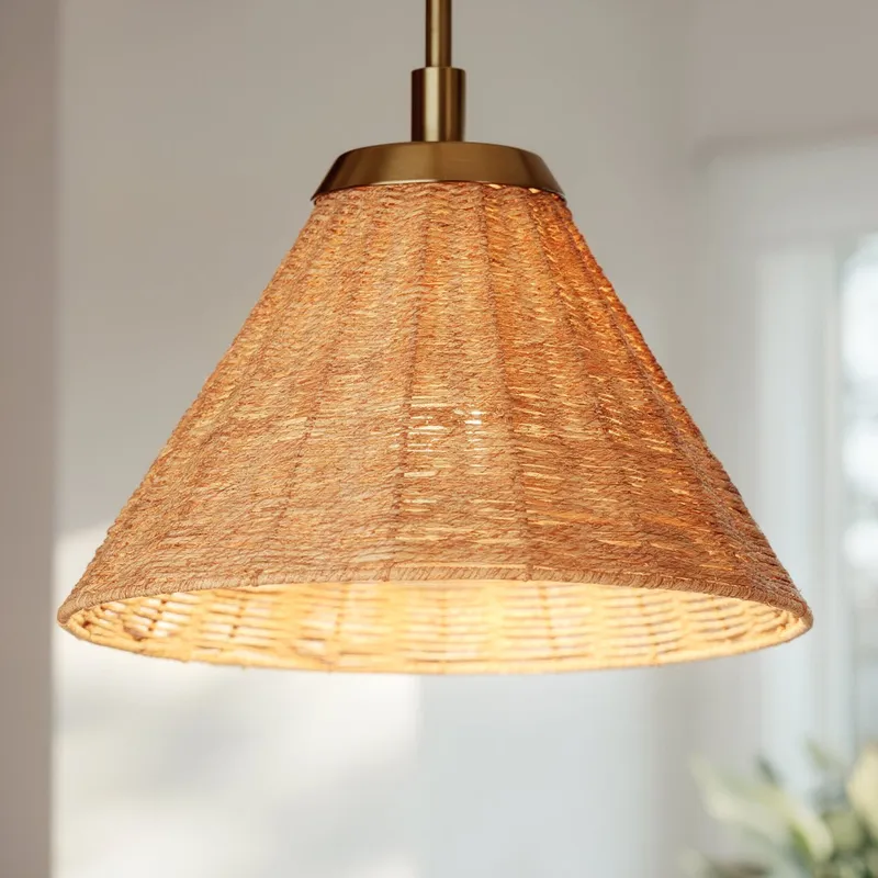 UKC20270 Coastal Indoor Pendant, 10.75''H x 14.25''W x 14.25''Dep, Champagne Bronze Finish, Corvane Collection — Urban Ambiance LED Landscape Lights 13.0W 3000K