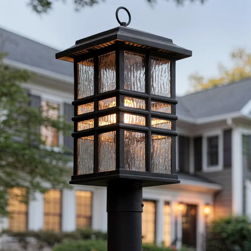 UKC10010 Craftsman Outdoor Post Light, 20.75''H x 9.5''W x 9.5''Dep, Olde Bronze Finish, Lyndale Collection — Urban Ambiance LED Lighting Controls 150.0W 3000K