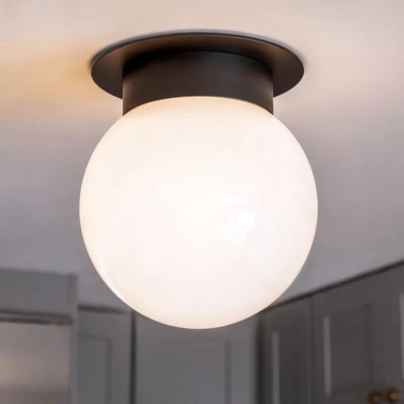 UKC20256 Industrial Indoor Ceiling Light, 8.5''H x 8''W x 8''Dep, Black Finish, Ardenton Collection — Urban Ambiance LED Post Top Lights 75.0W 3000K