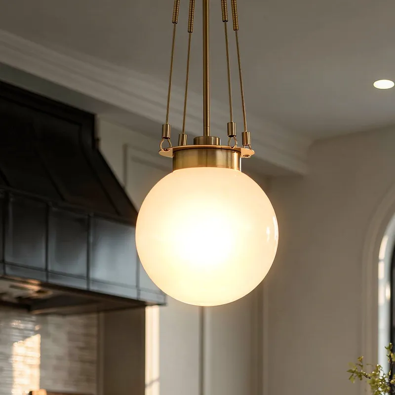 UKC20253 Industrial Indoor Pendant, 33.25''H x 10.5''W x 10.5''Dep, Champagne Bronze Finish, Ardenton Collection — Urban Ambiance LED Landscape Lights 100.0W 3000K